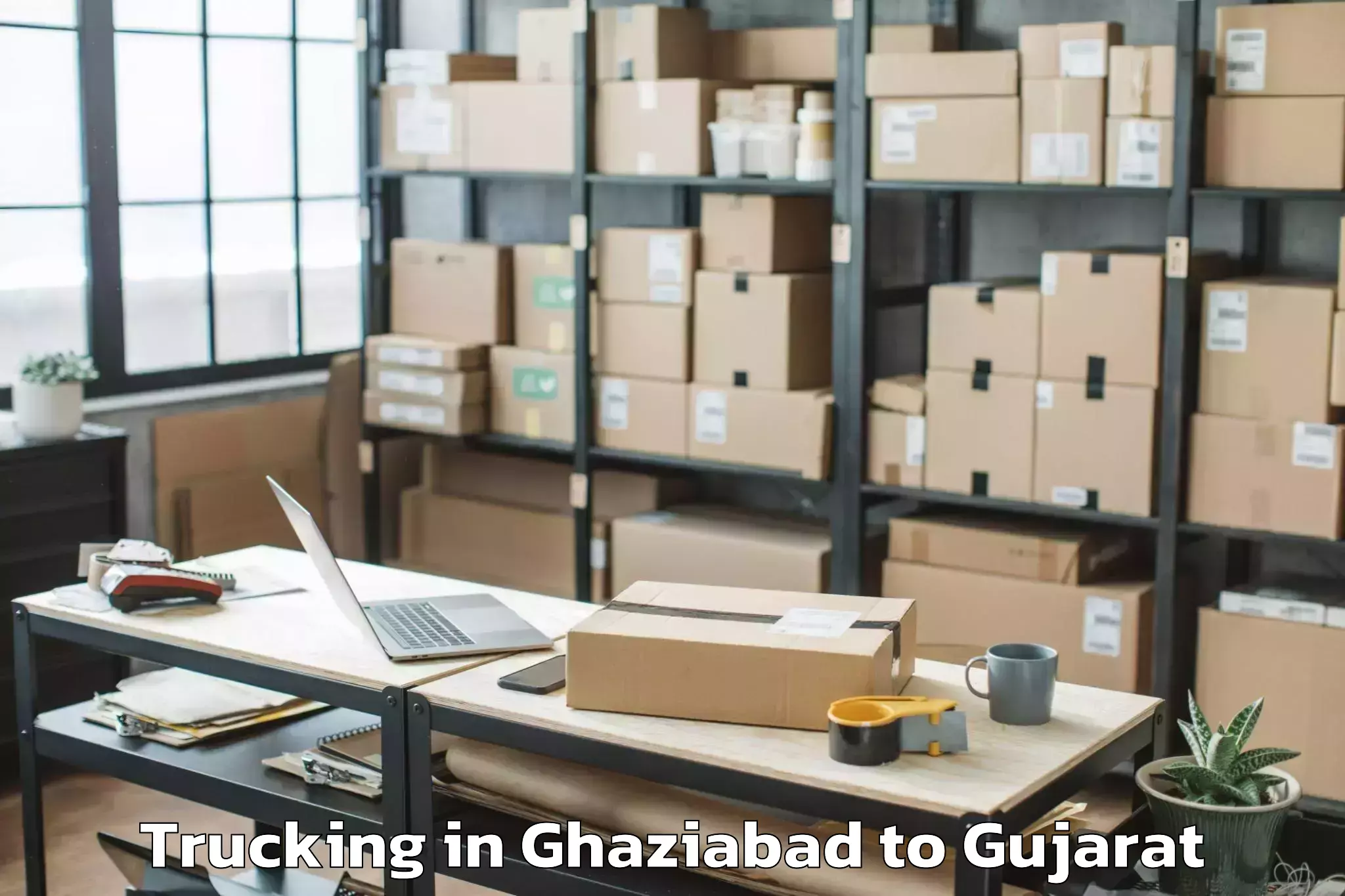 Top Ghaziabad to Amod Trucking Available